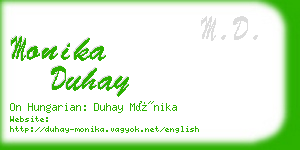 monika duhay business card